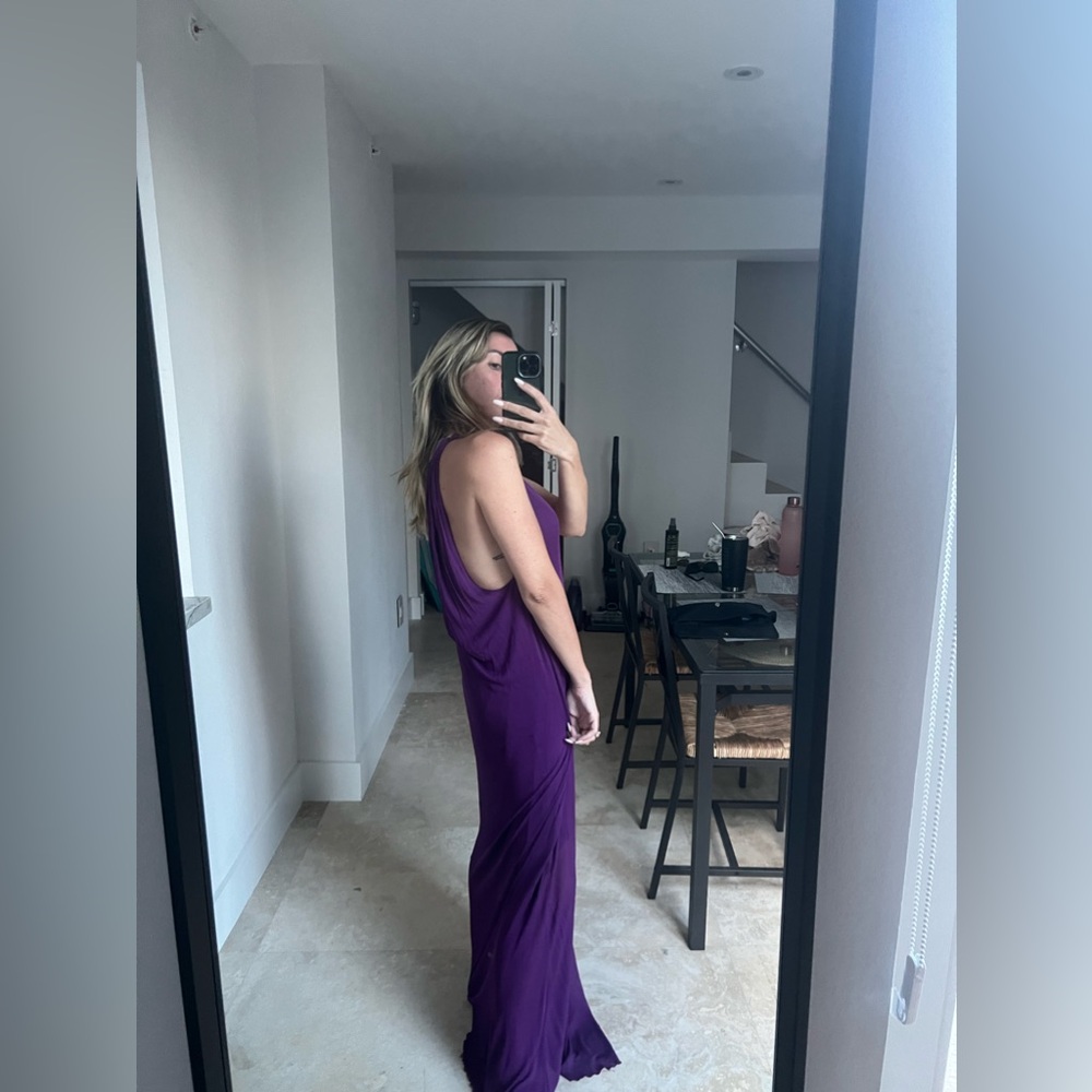 New Elegant purple long Dress for a special occasion as a marriage - size S/M - Picture 15 of 16